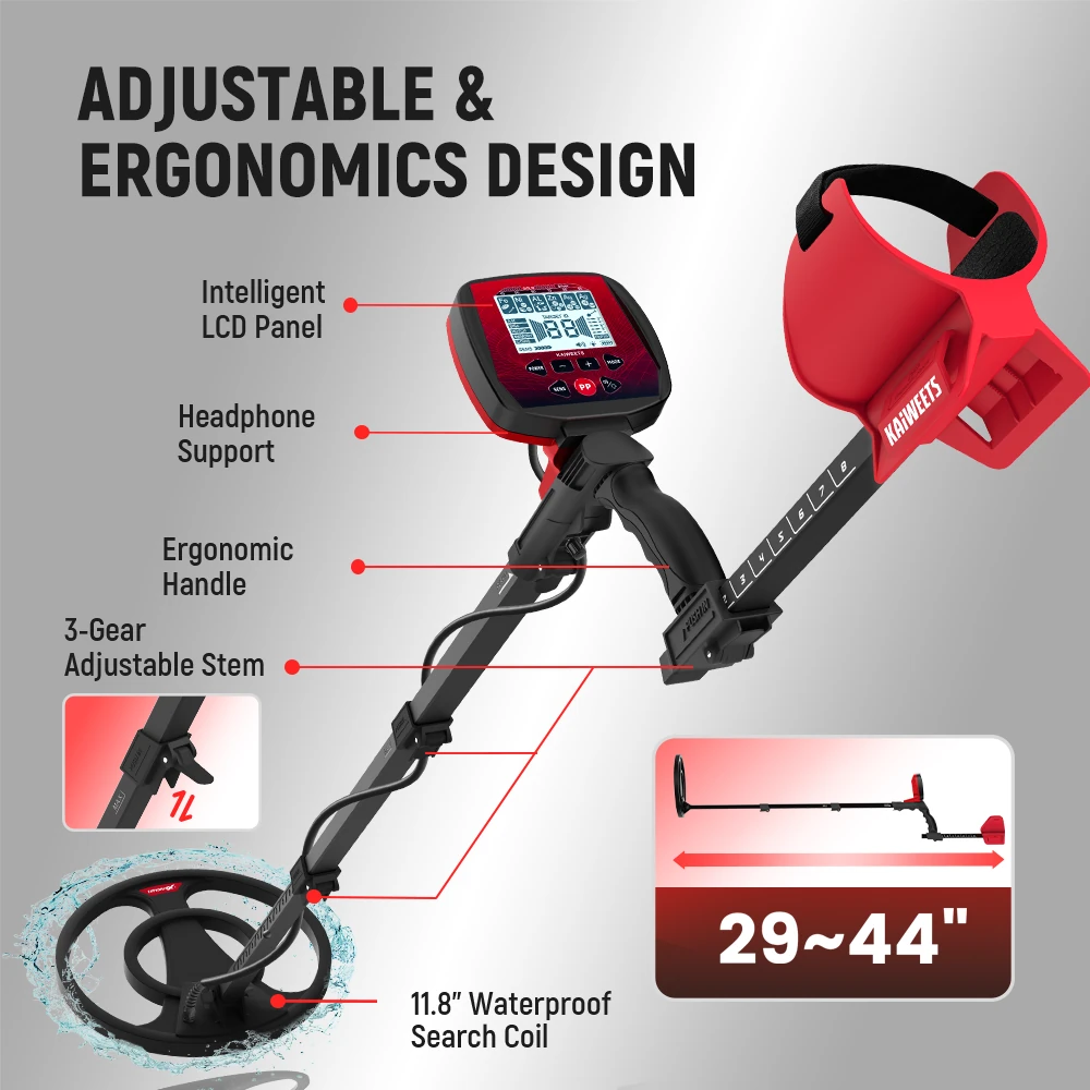KAIWEETS EXPLORER X Professional Metal Detector | 6 Modes IP68 Waterproof - Image 3