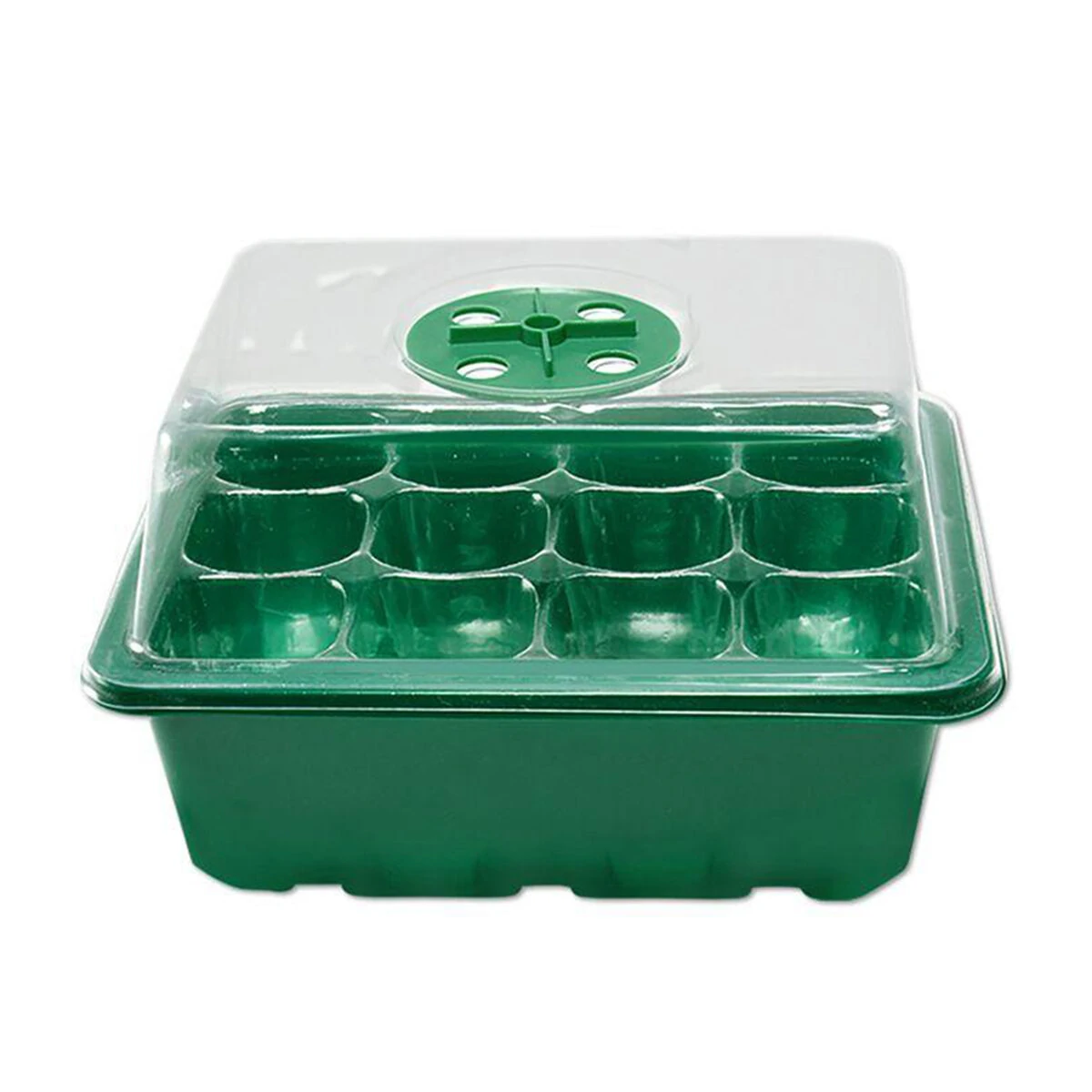 5 Pack 12-Cell PVC Seed Starter Tray Kit | Adjustable Humidity Control & Enhanced Drainage - Image 3