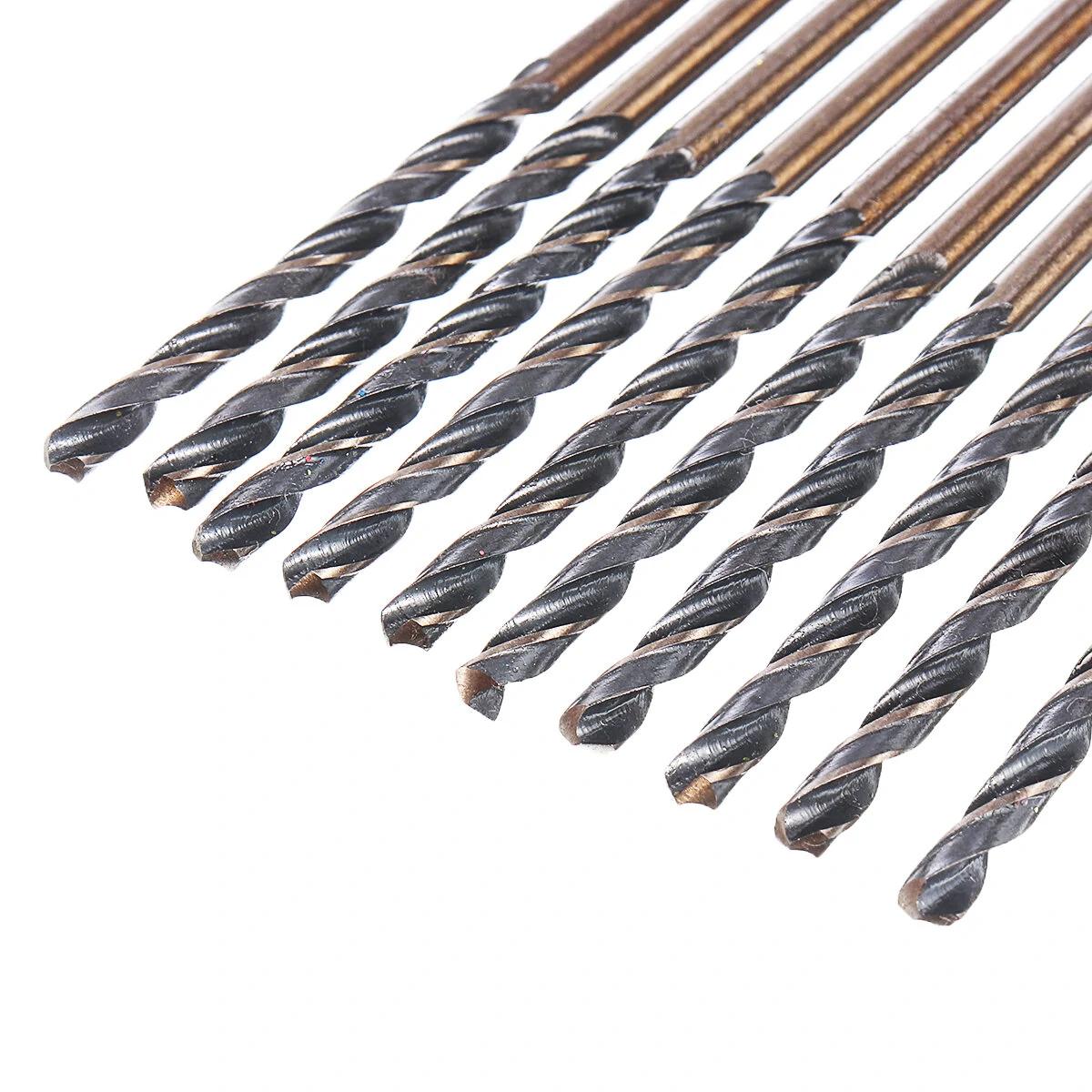 10pcs High Speed Steel Titanium Coated Drill Bit Set - Hexx Shank 3.0-4.5mm - Image 3