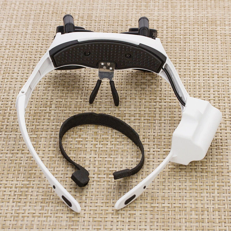 10X-25X LED Magnifier Glasses | 8 Lens Jeweler Loupe with Light for Watch Repair - Image 3