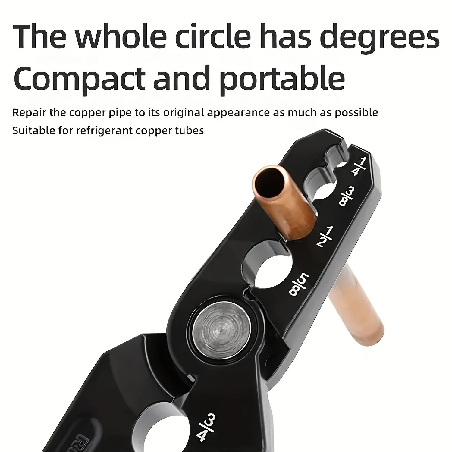 CT-301 Copper Tube Repair Pliers - Heavy Duty Multi-Diameter Tool with Serrated Jaws - Image 3