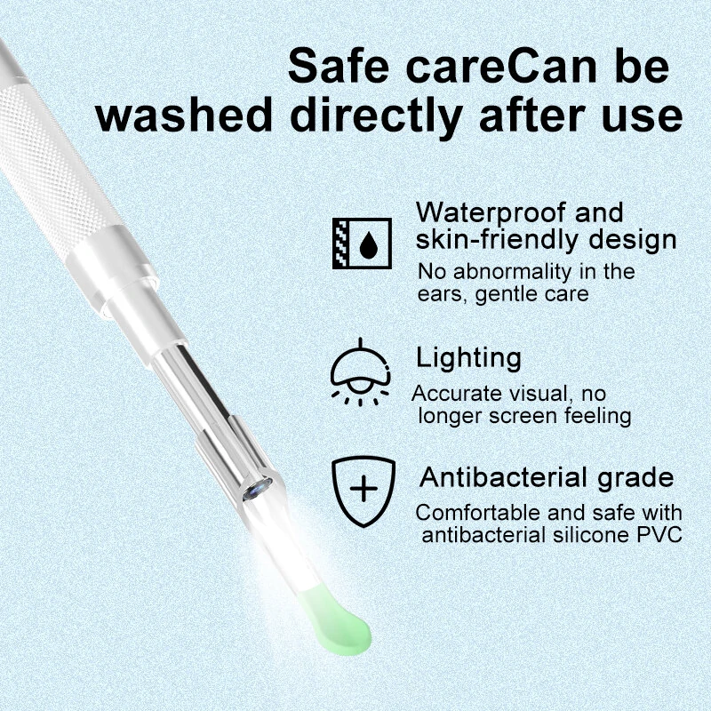 Smart Visual Ear Picker - 7.0 HD Display & 200W Camera | IP67 Waterproof, 3000mAh Battery, 3.9mm Lens - Image 4