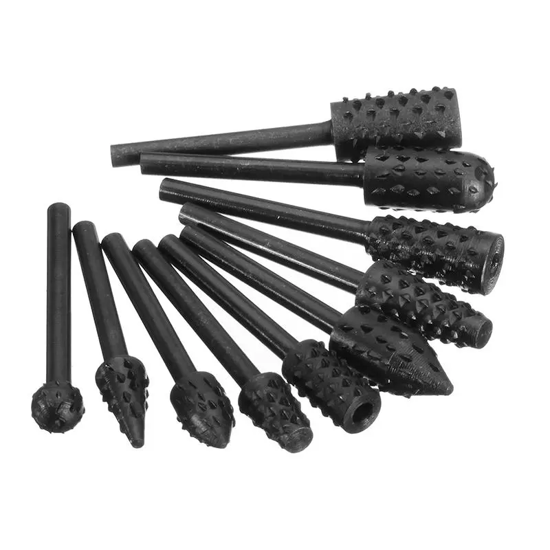 10Pcs 3mm Shank Rotary File Bits Set | Wood & Metal Cutter | Rotary Rasp Tool - Image 5