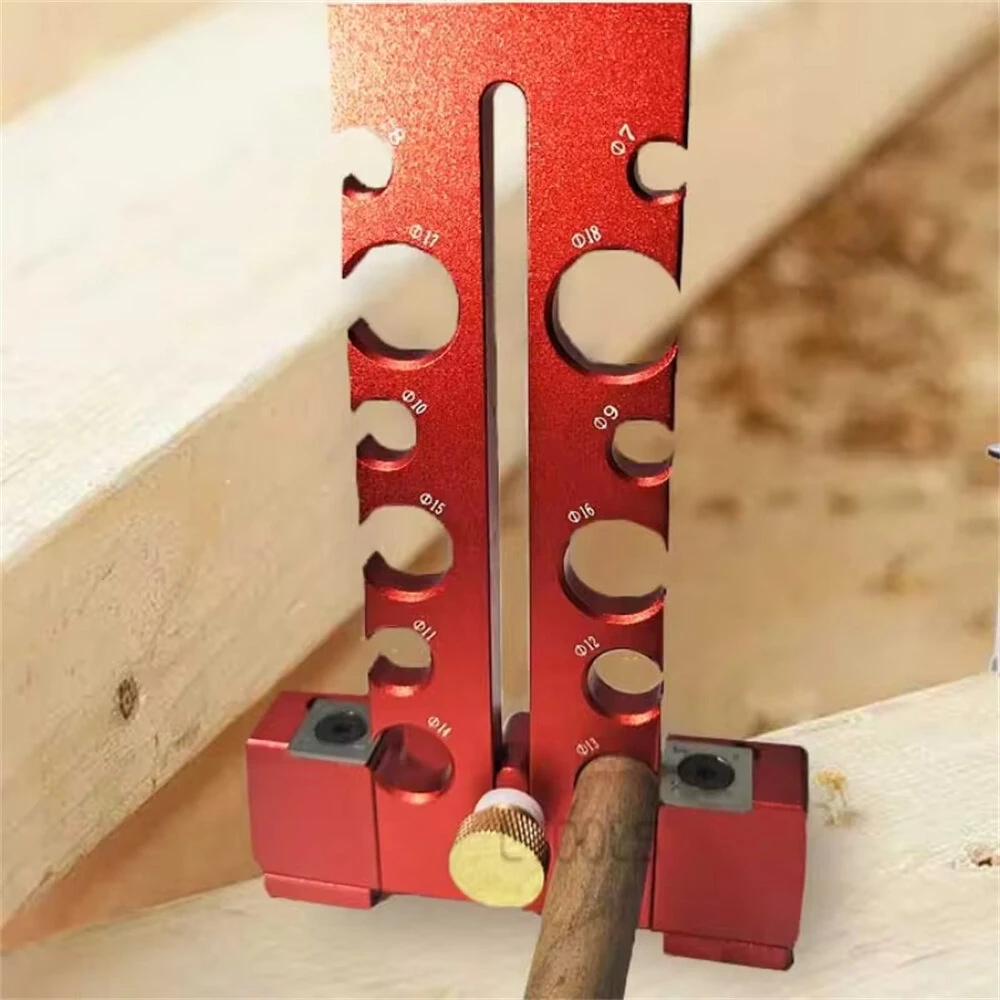 Woodworking Adjustable Dowel Maker Jig | 7mm-18mm Carbide Blade | Aluminum Alloy Drill Tool - Image 2