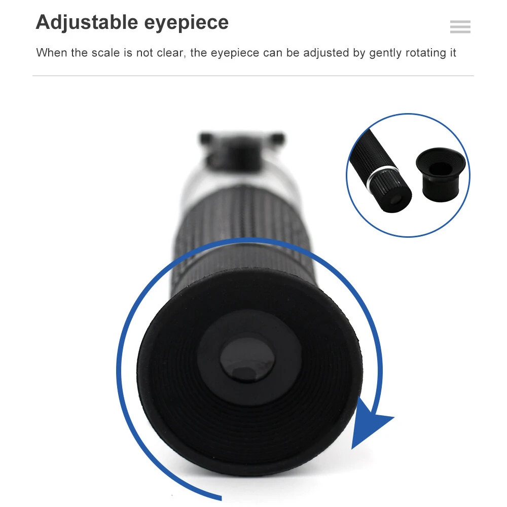 Handheld Alcohol Refractometer Tester 0-80% | ATC for Wine & Sugar | 30% OFF - Image 3