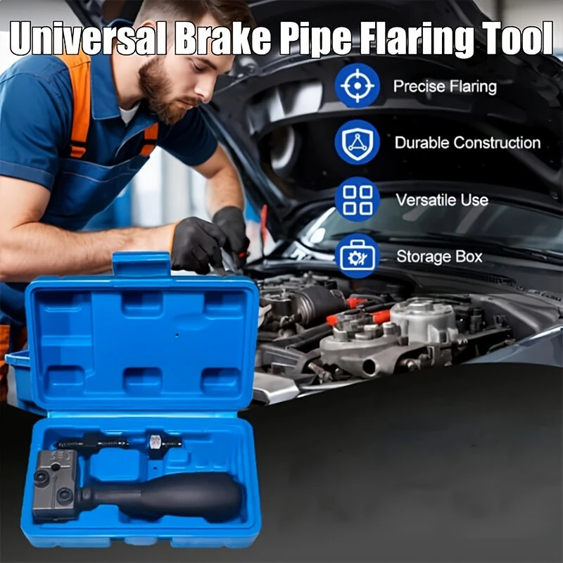 Universal Brake Line Flaring Tool Kit - 3/16 Inch 45 Degree Double-Sided Flare - Image 3