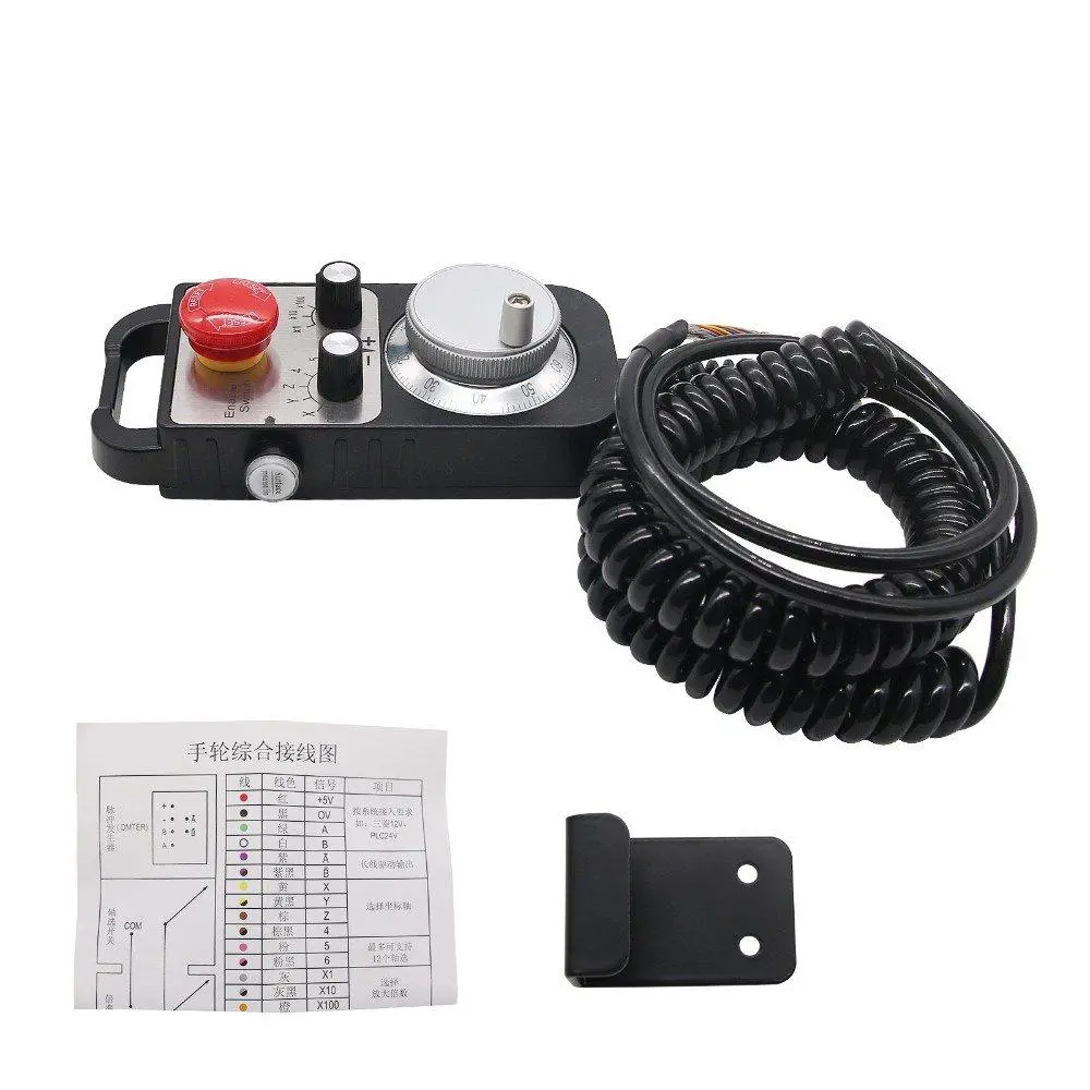 Machifit 6 Axis CNC MPG Pendant - Manual Pulse Generator with Emergency Stop - Image 2