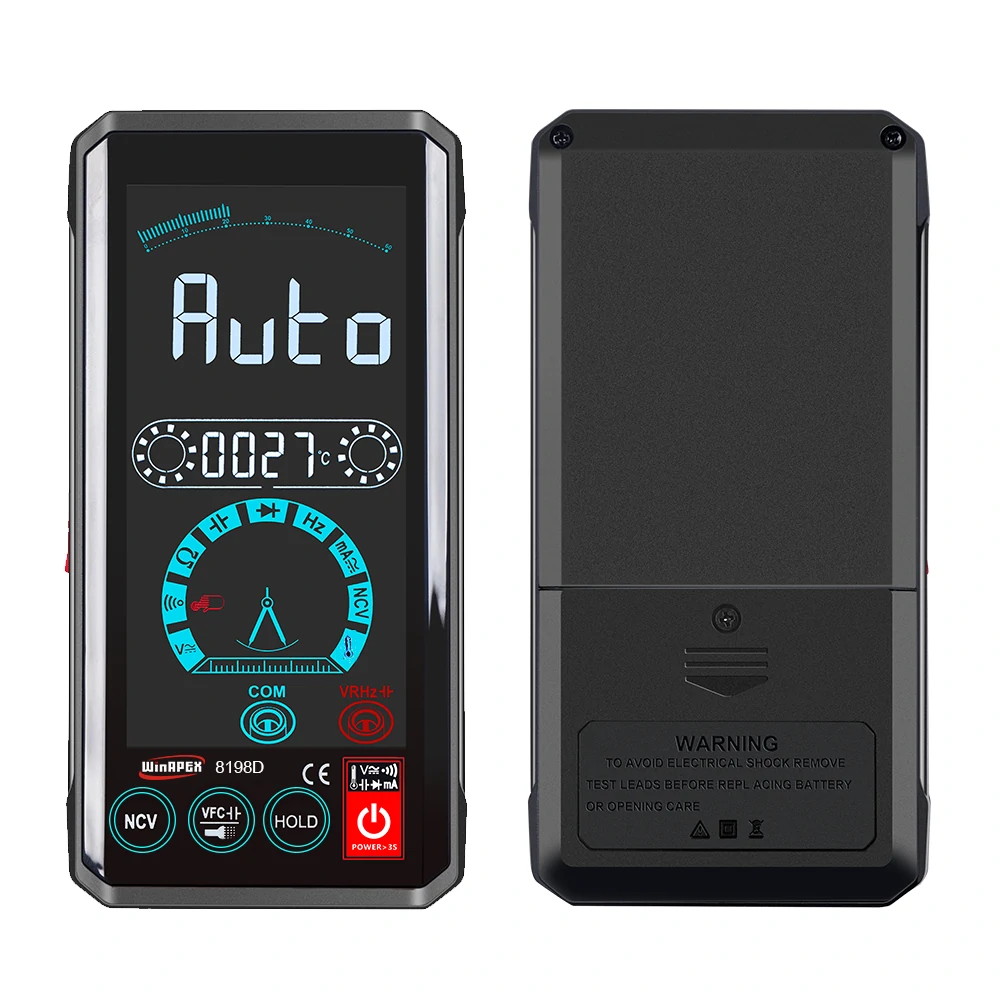 TOOLTOP ET8198B Smart True RMS Multimeter | 4.4 Touch Screen & Voice Control - Image 4