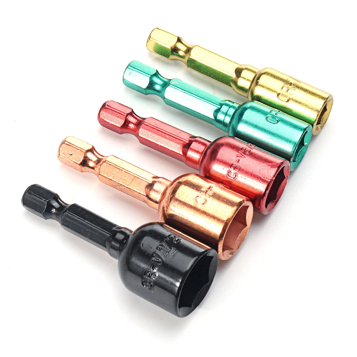 Drillpro 5pc 48mm Hex Magnetic Sleeve Adapter | Chrome Vanadium Steel Extension Rod - Image 3