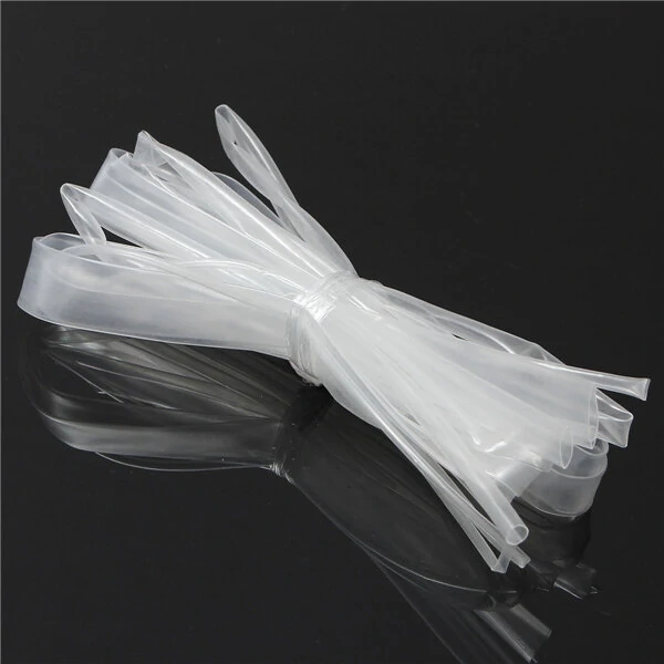 DANIU 5Pcs Halogen-Free 2:1 Heat Shrink Tubing - Transparent Wire Cable Sleeving - Image 4