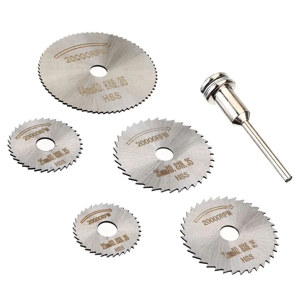 Drillpro 6pcs HSS Circular Saw Blade Set | 3.2mm & 6mm Shank for Rotary Tools - Image 2