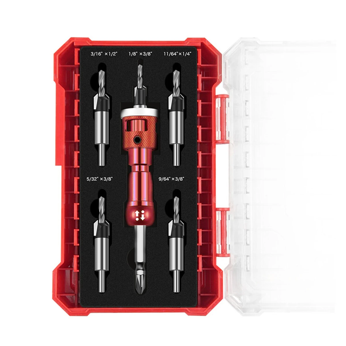 Carbide Tipped Step Drill Bit with Depth Stop | 82 Degree Countersink for Wood Screw Holes | 1/4 Hex Shank - Image 2