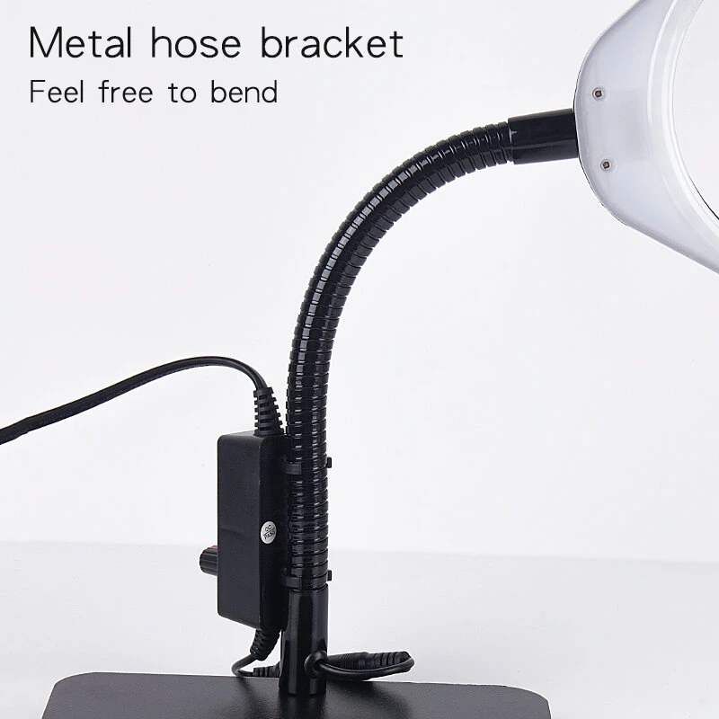 PD-032C 10X USB Magnifier Lamp | 48 LED Light with Metal Base for Inspection - Image 4