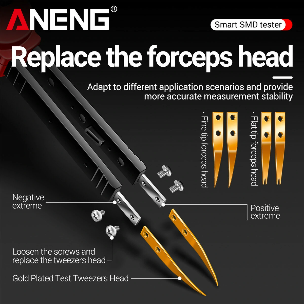 ANENG GN701 Smart SMD Tester - Handheld Component Analyzer for Resistor Capacitor Diode - Image 5