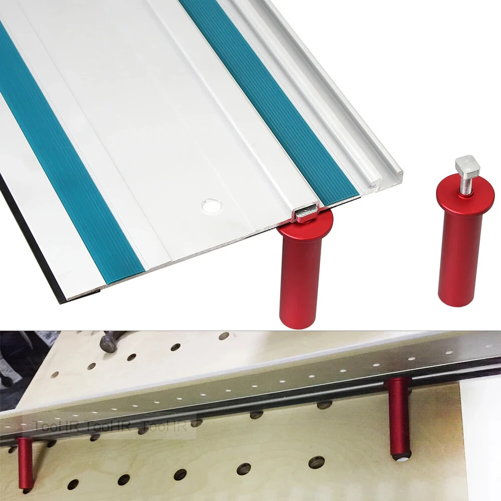 Aluminum Dog Hole Limit Blocks - 20mm Workbench Guide Rail Track Peg Brake Clamp - Image 4