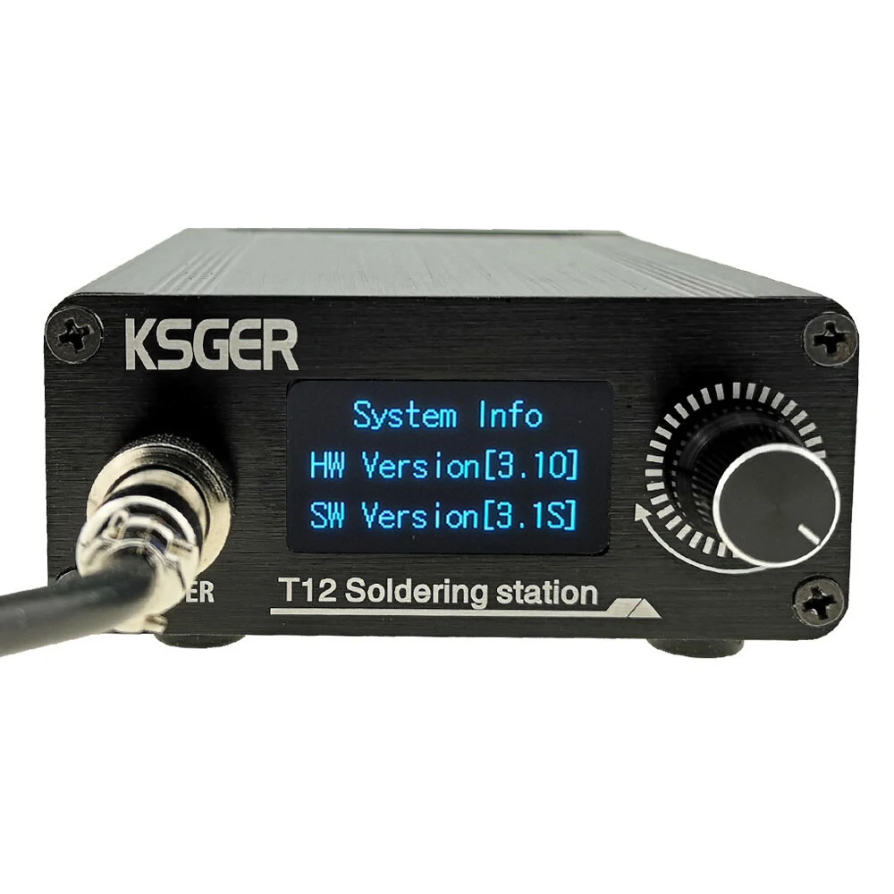 KSGER T12 Soldering Iron Station | Quick Heat 8s | OLED DIY Plastic Handle with 3 T12 Tips - Image 3