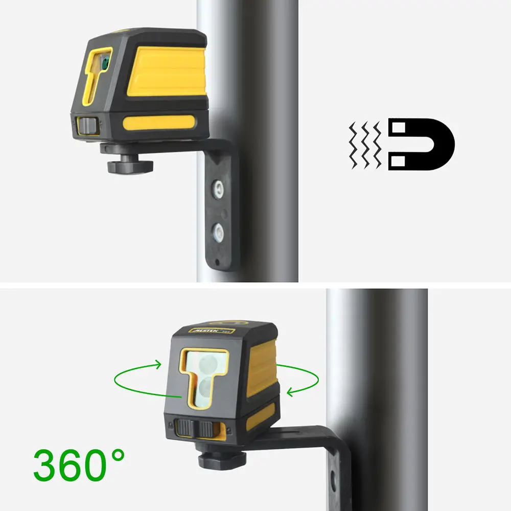 MESTEK T02 Green Laser Level - Self-Leveling Cross Line | Horizontal & Vertical - Image 3