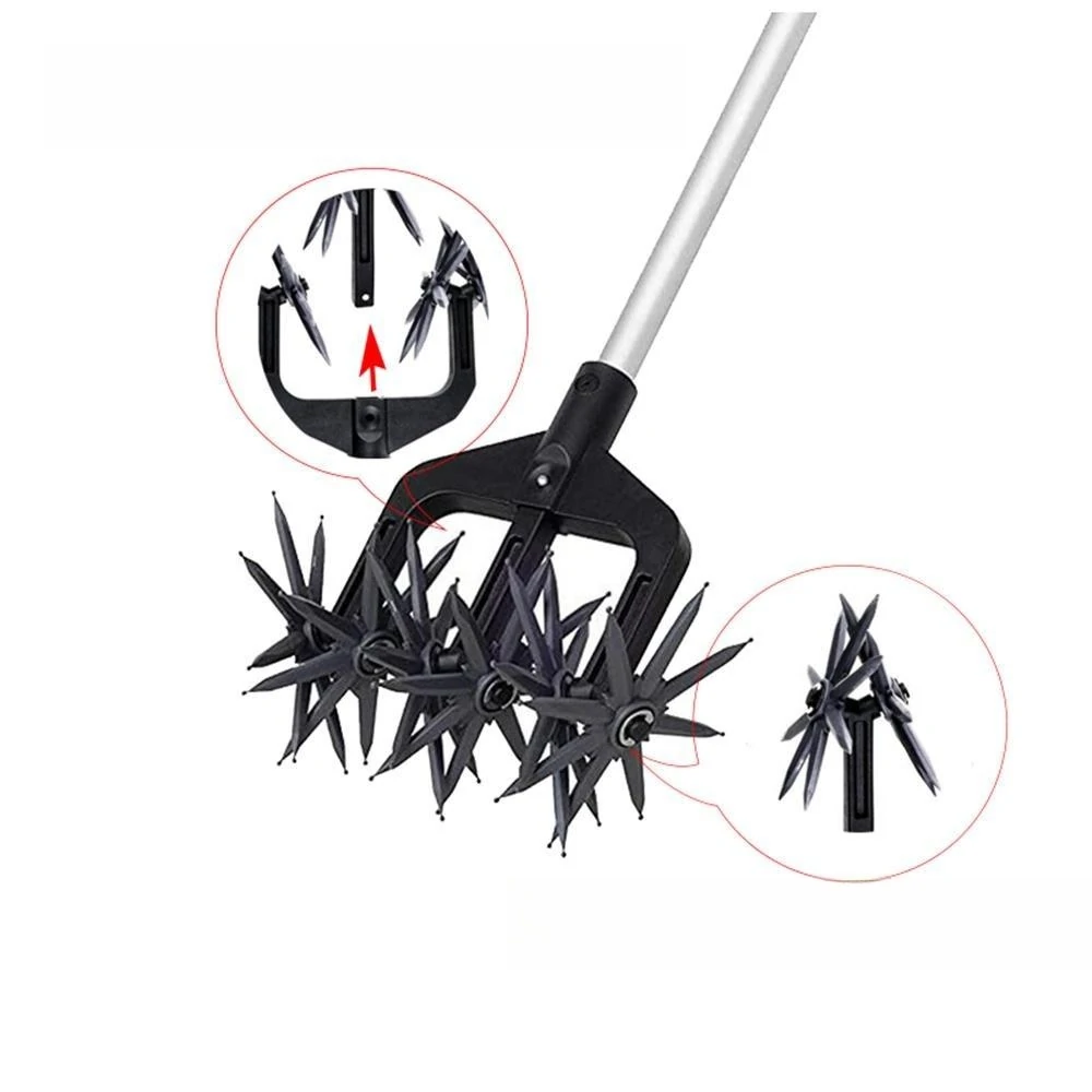 Rotary Cultivator | 2-in-1 Manual Garden Tool for Soil Plowing & Lawn Aeration - Image 5