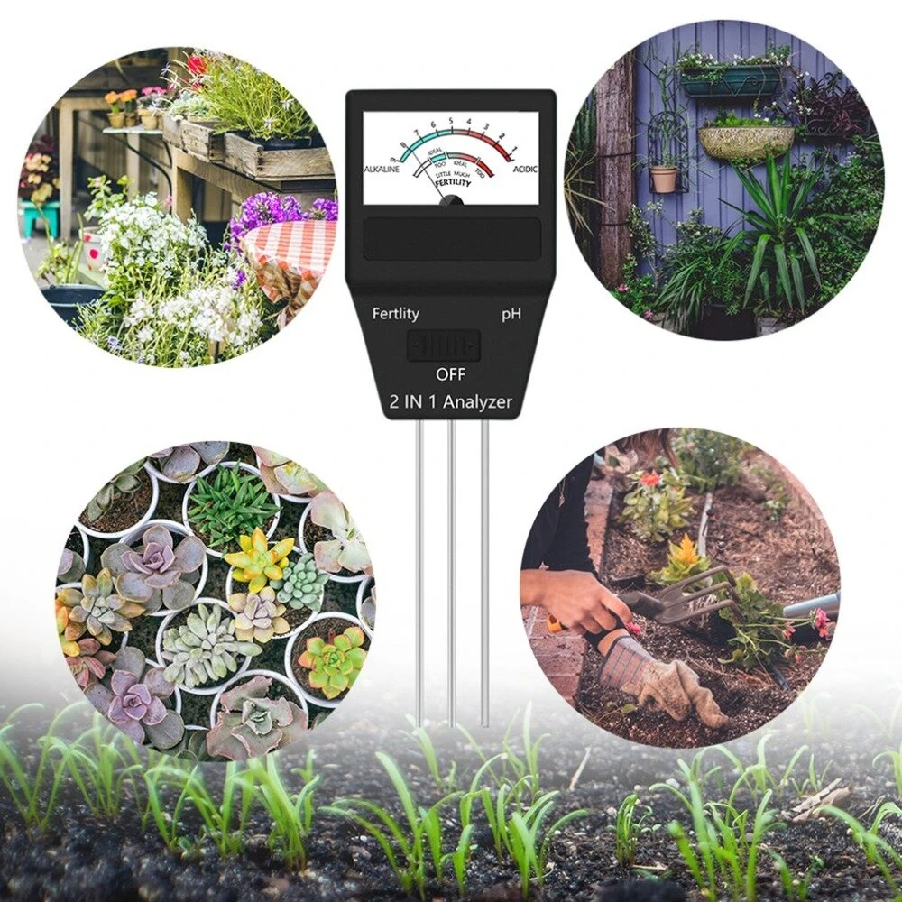 2 in 1 Soil pH Tester & Fertility Meter - Pointer Type Analyzer for Gardening - Image 2