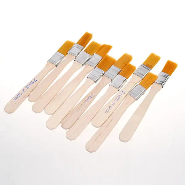 XYZ Pro BGA Solder Flux Paste Brush Set - Wooden Handle - 10pcs Reballing Tool - Image 2