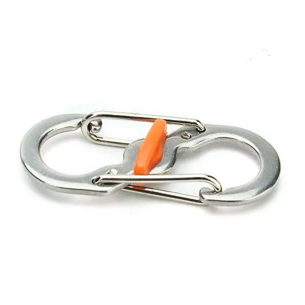 5pcs S-Shape Steel Carabiner Keychain Clip - Anti-Theft Hook EDC Tool - Image 5