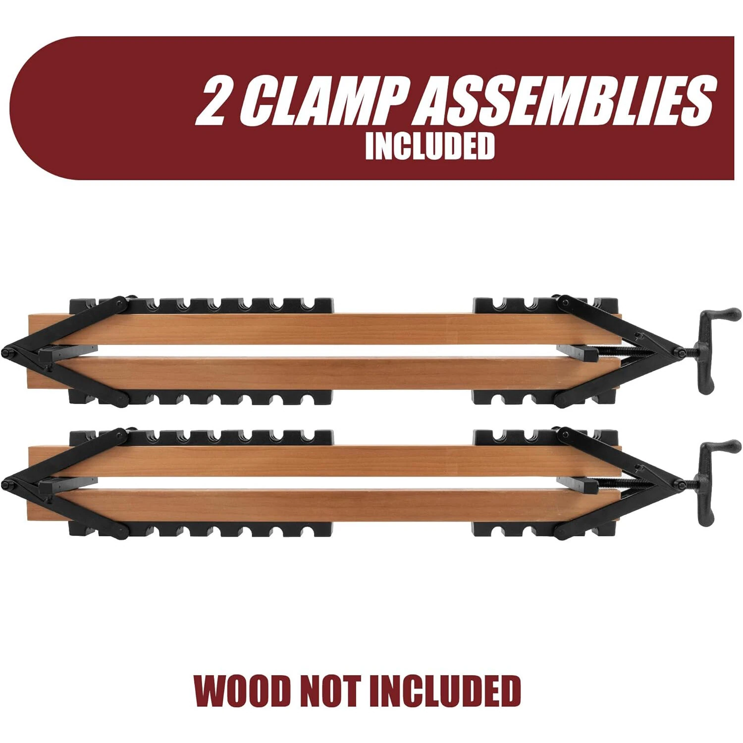4-Way Pressure Clamp Kit - 1000 PSI Alloy Steel Panel Clamp System for Woodworking - Image 4