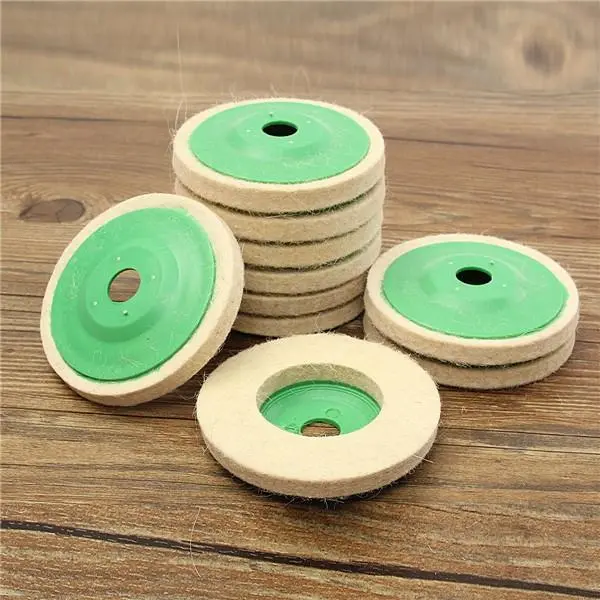10pcs 100mm Wool Buffing Polishing Pads | Round Felt Buffer Discs - Image 3