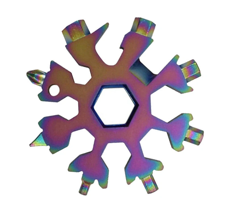 Multifunctional EDC Octagonal Snowflake Wrench - 8-in-1 Multi-Tool for Survival & Repair - Image 2