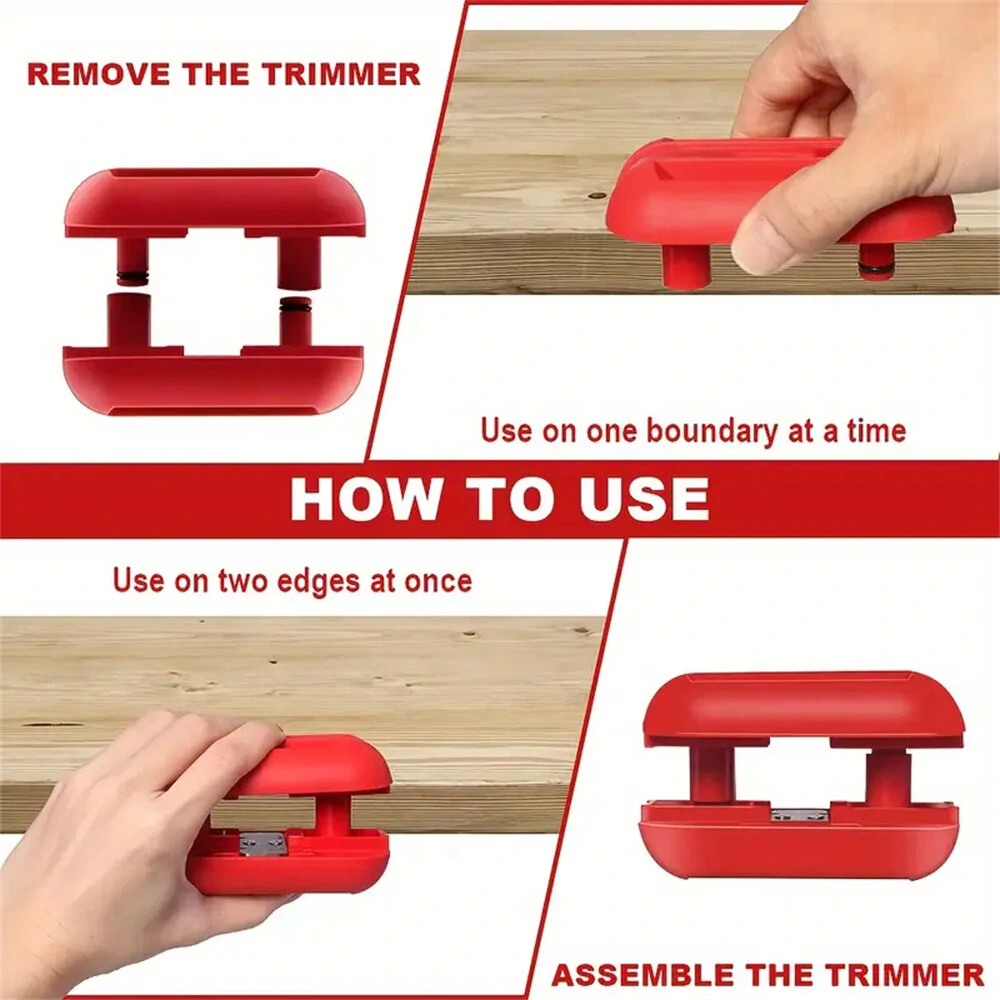 Edge Banding Trimmer Tool Set - Pneumatic Air Spring with 30° Tungsten Carbide Blades - Image 2