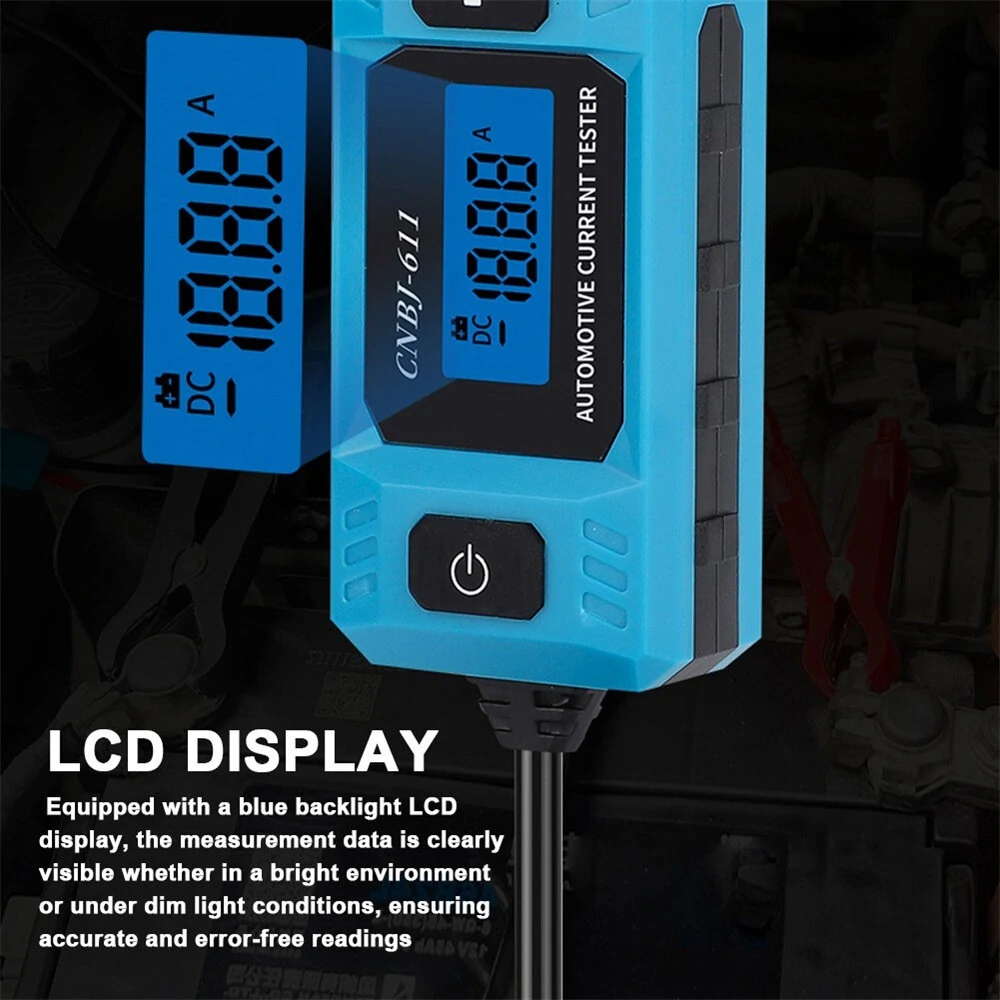 CNBJ-611 Automotive Fuse Tester | Car Leakage Analyzer with Blue LCD - Auto Diagnostic Tool - Image 4