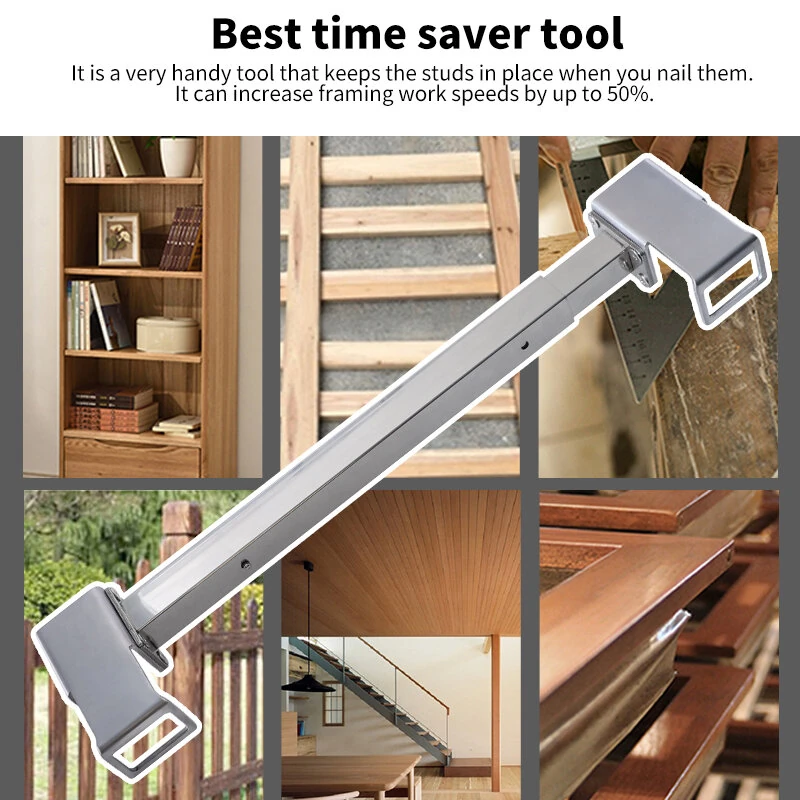 RUITOOL Adjustable Framing Tool - 16 to 24 Inch On Center Layout Jig for Metal Studs - Image 2