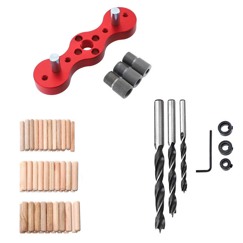 Aluminum Alloy Woodworking Dowelling Jig - 6/8/10mm Self Centering Drill Guide Kit - Image 4