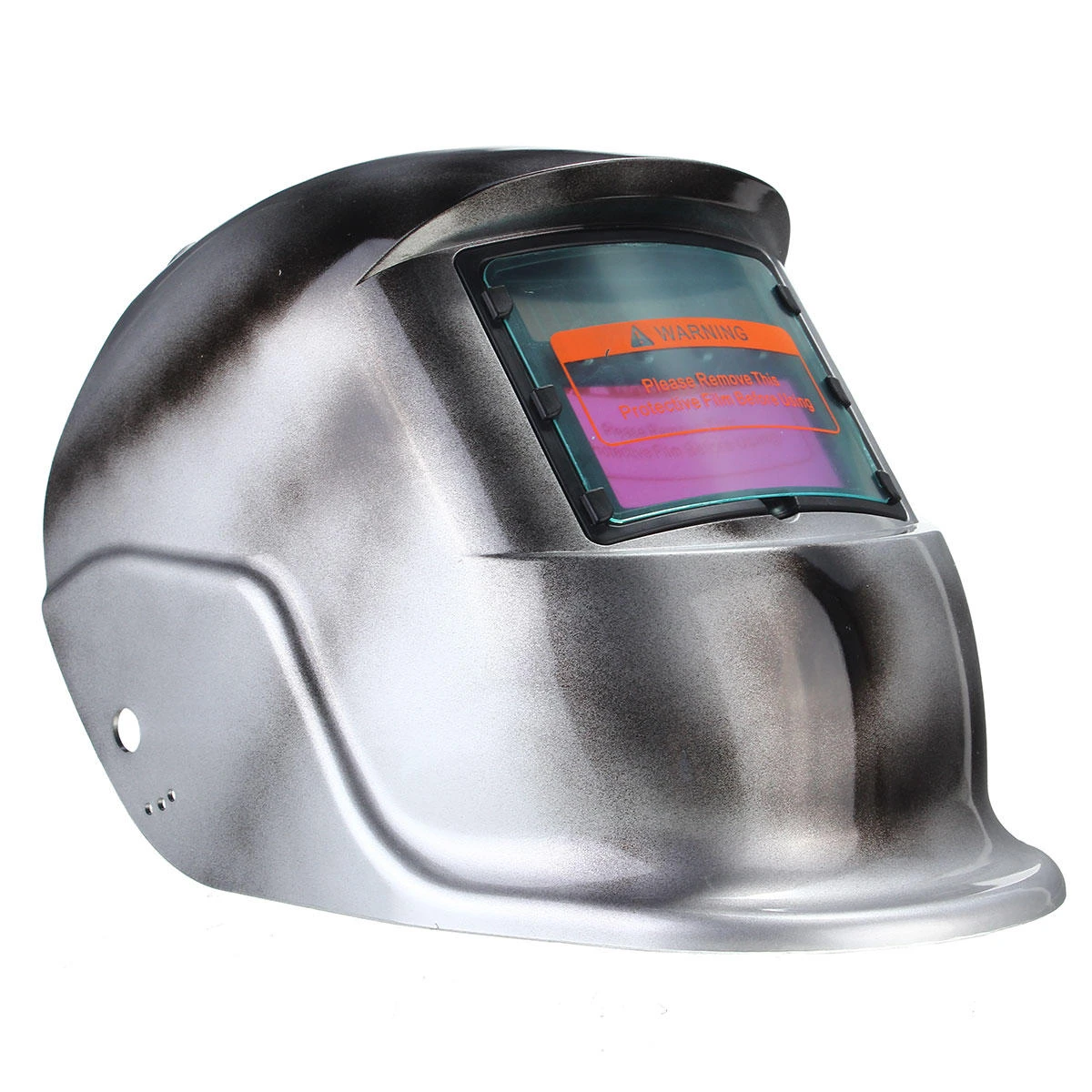 Solar Auto Darkening Welding Helmet - Silver Lens for TIG & MIG Welding - Image 2