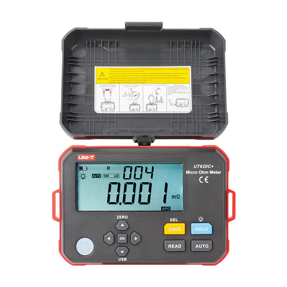 UNI-T UT620C+ Micro Ohmmeter | 0.001mΩ to 300kΩ | 1A Four-Wire USB Rechargeable - Image 2