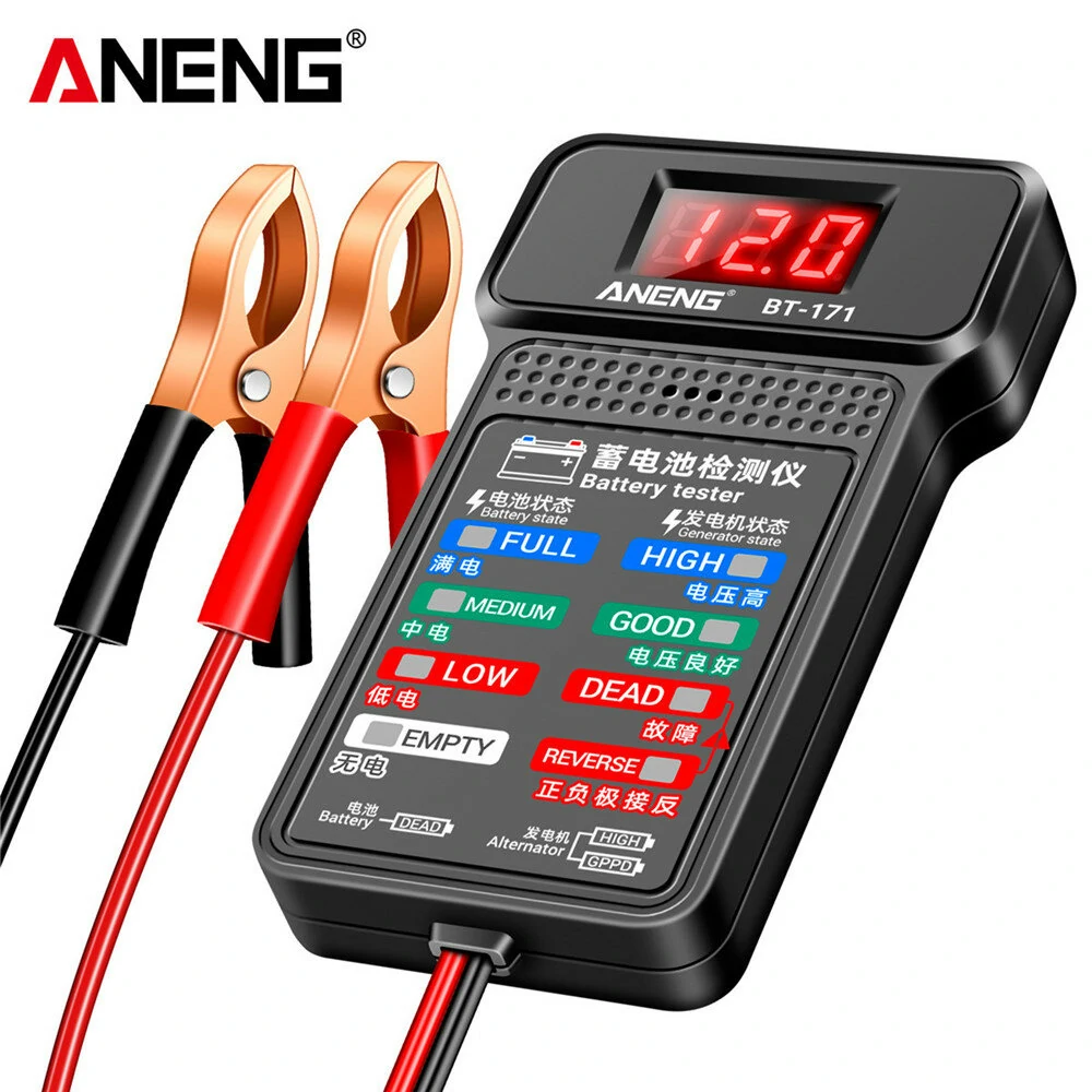 ANENG BT-171 12V Battery Tester - LCD Digital Analyzer for Car Charging & Cranking System - Image 4