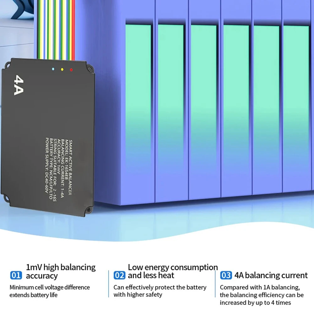Battery Active Balancer 1-4A | 1mV Accuracy | DC40-60V for 15-16S NCM/LFP - Image 4