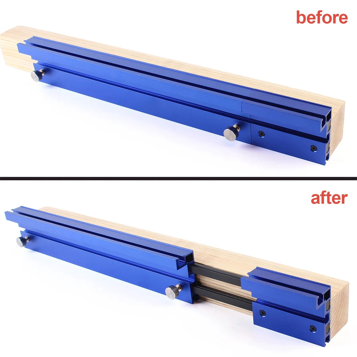 Woodworking Router Fence - 75 Profile Aluminum T-Track | 50-87cm Telescoping Miter Gauge - Image 3