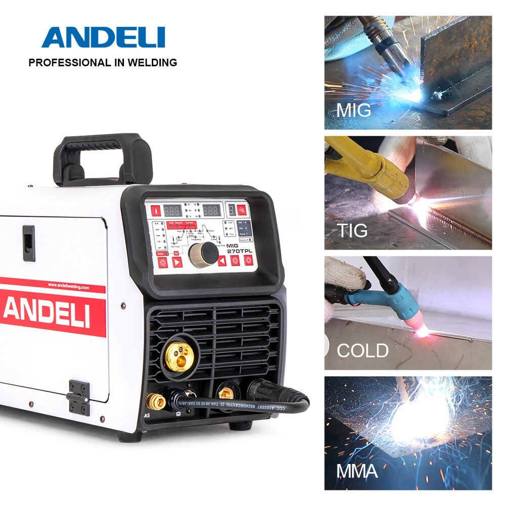 ANDELI MIG-270TPL MIG Welder | 220V 4-in-1 MIG/MAG/TIG/MMA | Pulse & Cold Function - Image 3
