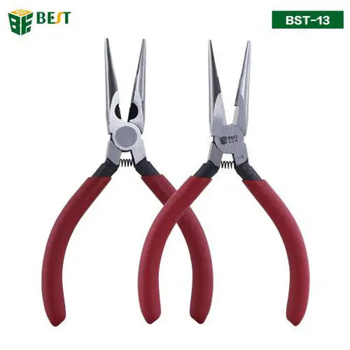 BEST BST-13 Round Flat Needle Nose Pliers - Carbon Steel Jewelry Making Tool - Image 2