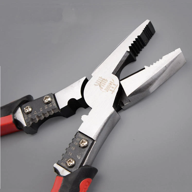MYTEC 8 Inch Needle Nose Pliers - Wire Stripper & Oblique Mouth Vise Tool - Image 2