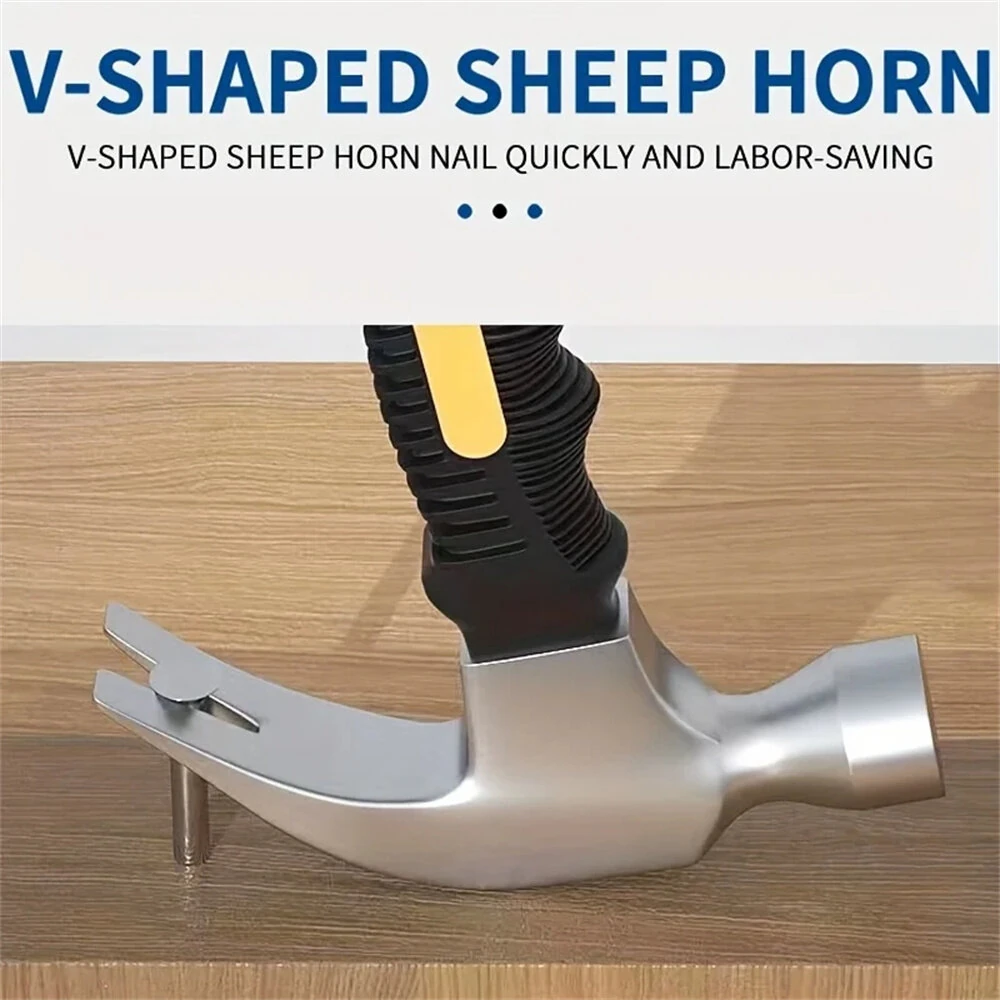 Mini Ramshorn Hammer - 160mm Carbon Steel | Lightweight Ergonomic Handle - Image 3