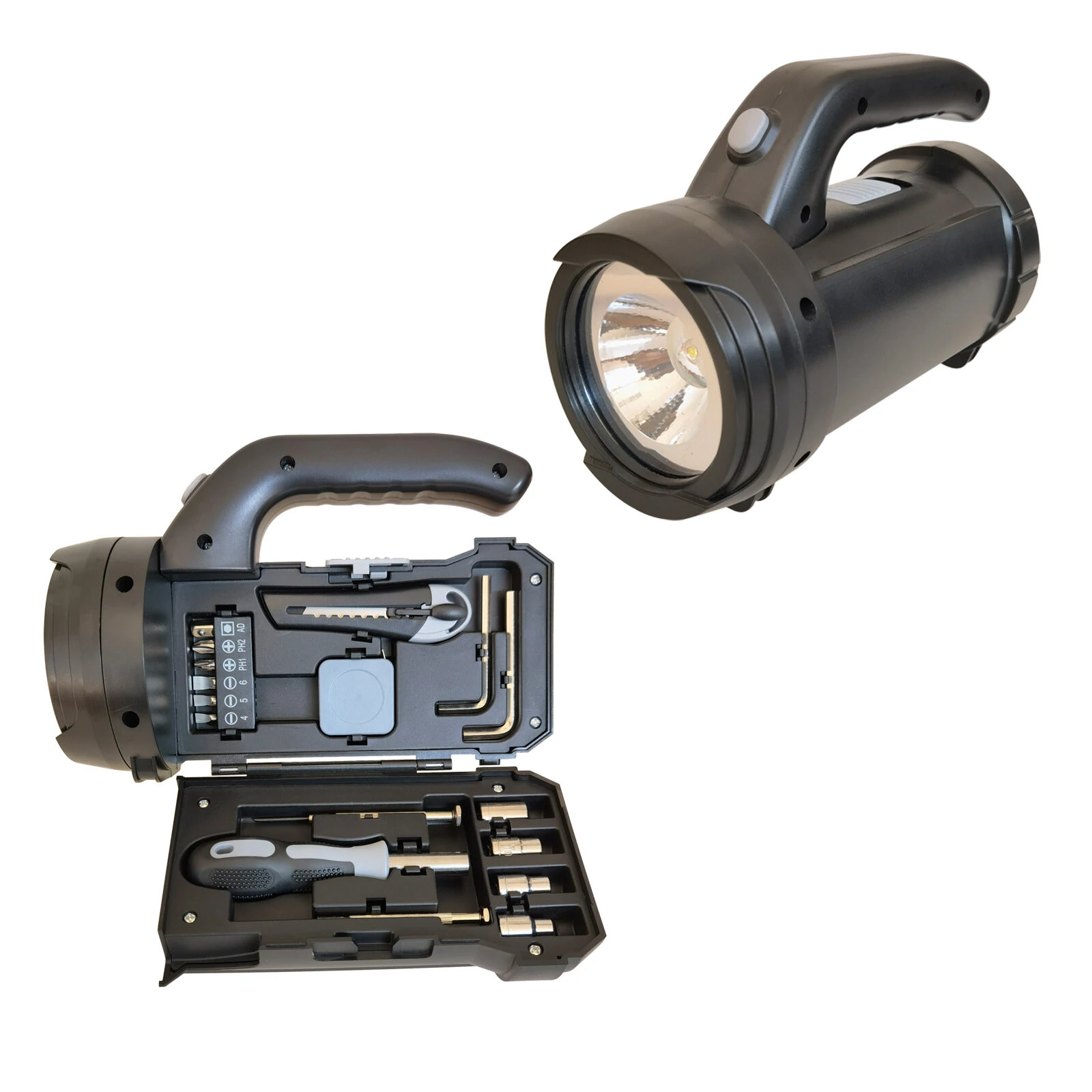 Multifunctional Toolkit with Built-in LED Flashlight | Eco-Friendly & Ergonomic | High-Strength ABS & Carbon Steel - Image 4