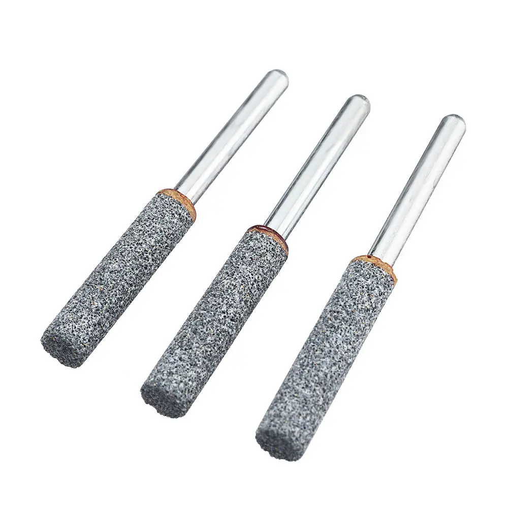 3pcs 5/32 Inch Diamond Grinding Head Set | Chainsaw Sharpener Burr Stone & Round File - Image 2