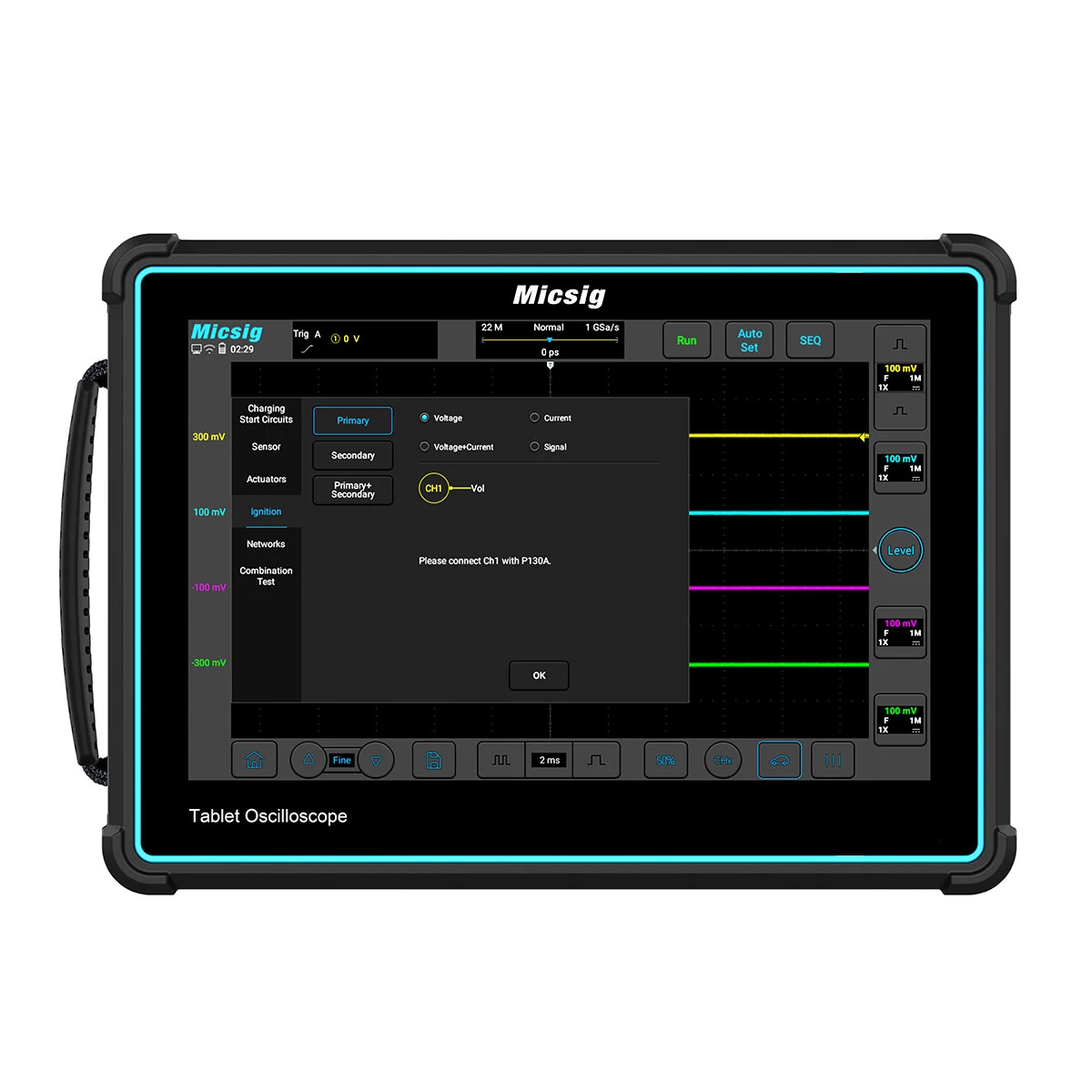 Micsig ATO2004 Digital Oscilloscope | 200MHz Automotive Portable - Touchscreen - Image 2