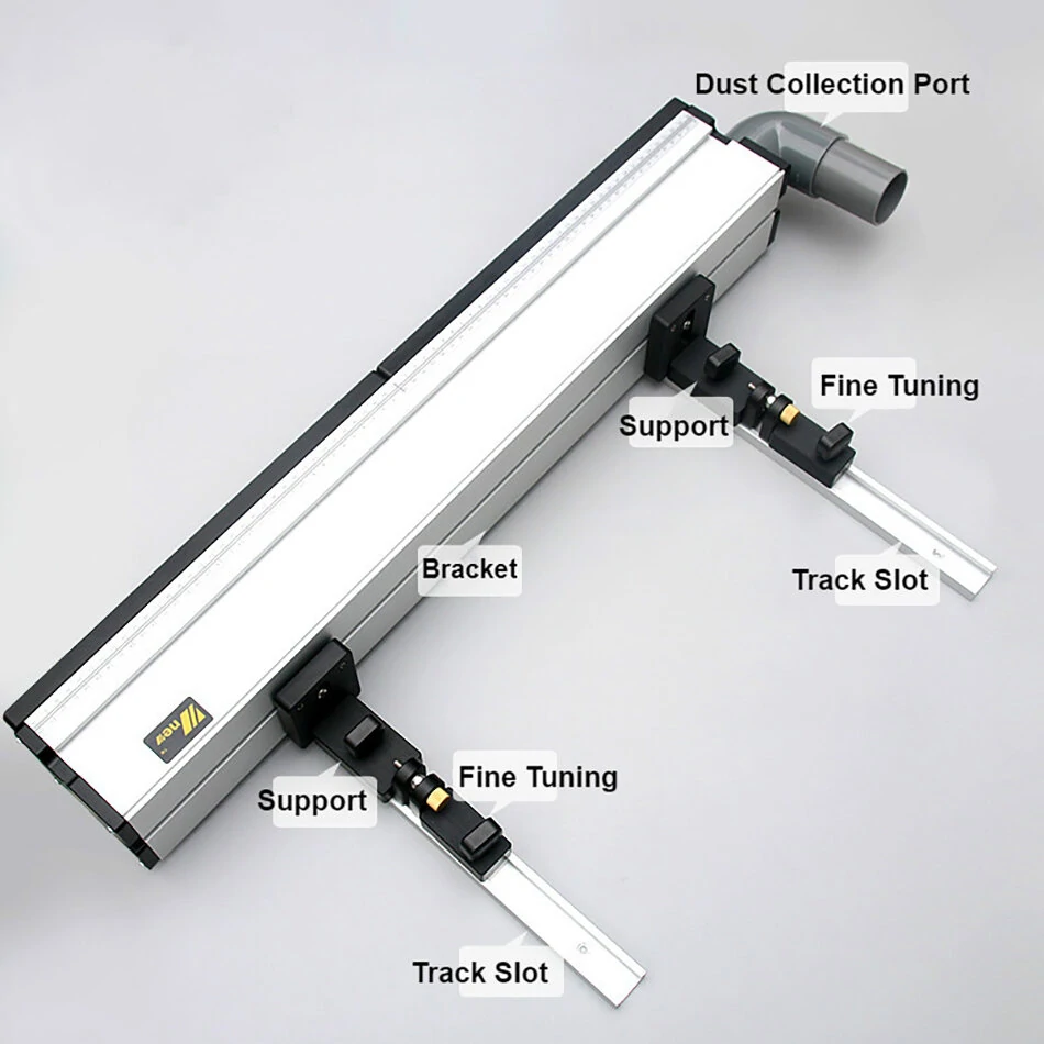 Wnew Aluminium Router Table Fence with Sliding Brackets | Profile Fence for Woodworking - Image 2