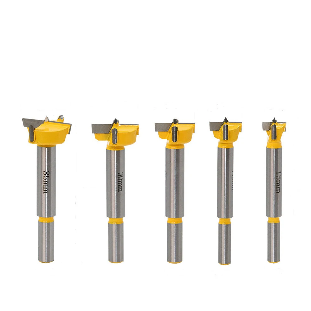 Drillpro 5pc Carbide Forstner Drill Bit Set | 15-35mm | Wood Hinge Boring - Image 5