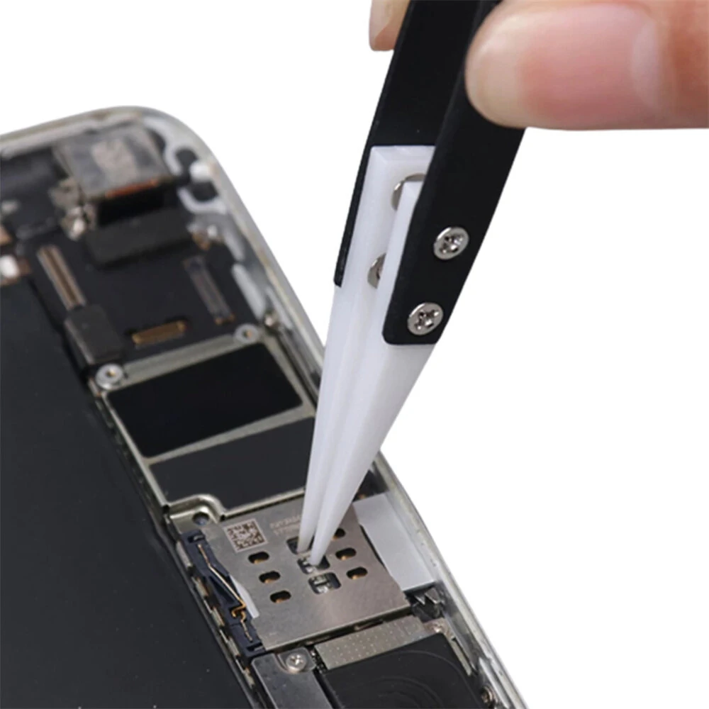 Ceramic Reverse Tweezers - Non Conductive & Heat Resistant - Curved & Straight Tips - Image 5