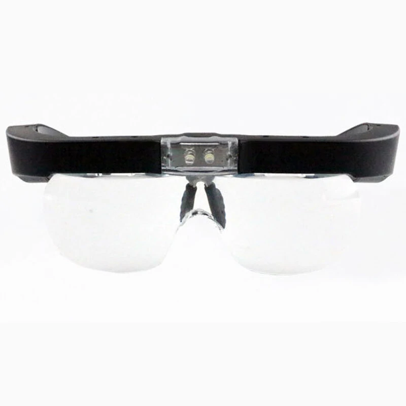 Head Mount Magnifier Glasses - 1.5X to 5X Magnification | USB Rechargeable with 2 LED Lights - Image 2