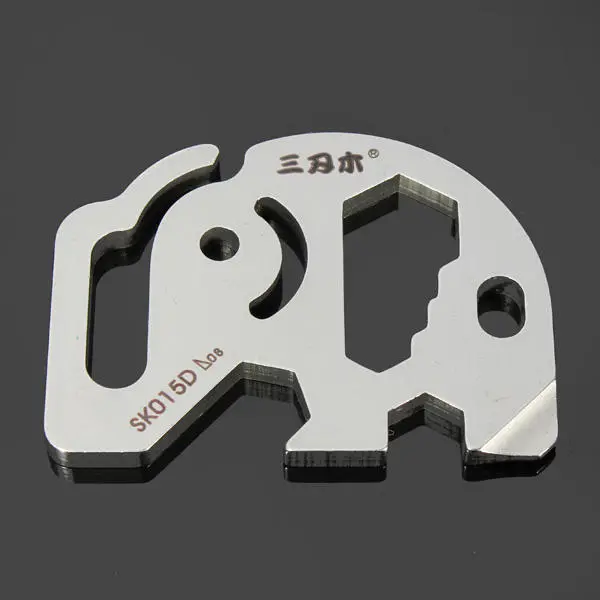 Sanrenmu SK015D Mini Metal Multi-tool Keychain with 15 Functions - Image 2