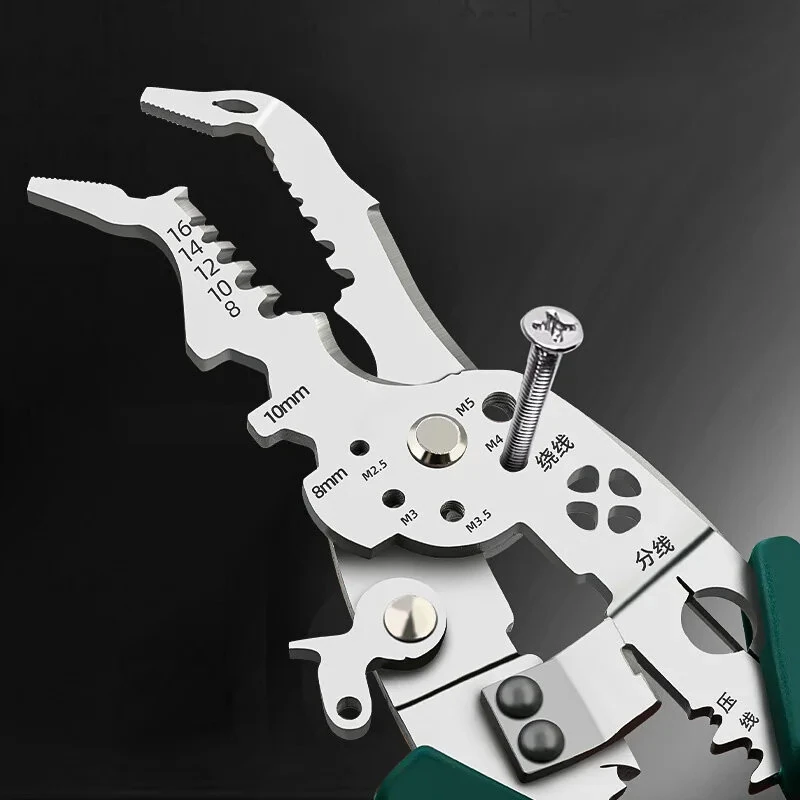 Klein Tools 100922 Wire Stripping Pliers - Multifunctional Electrical Tool with Anti-Slip Handles - Image 4